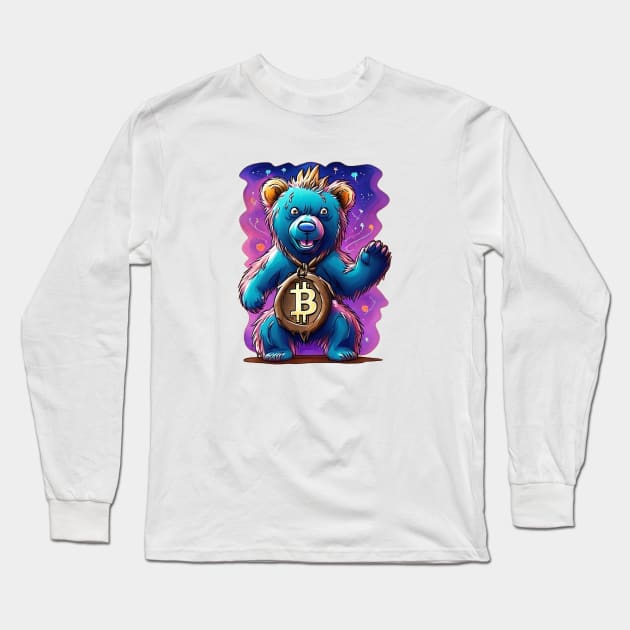 bear bitcoin market Long Sleeve T-Shirt by ElArrogante